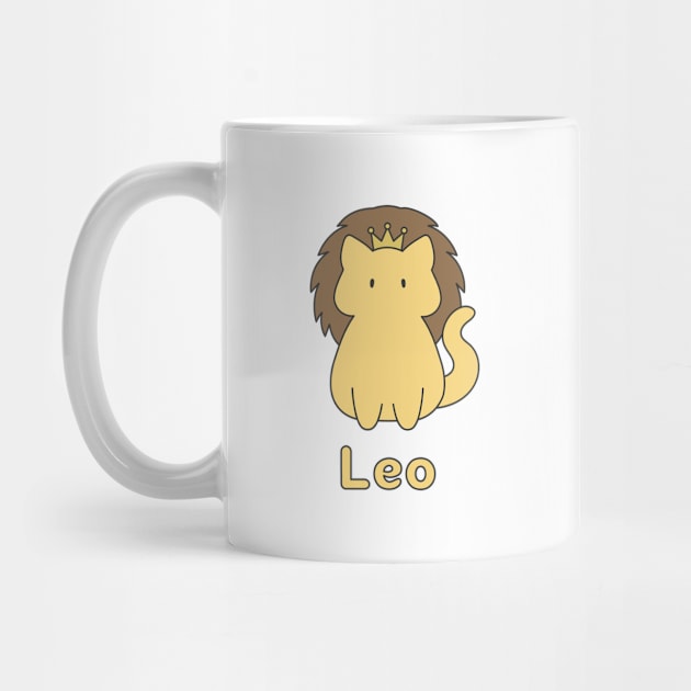 Leo Cat Zodiac Sign with Text by artdorable